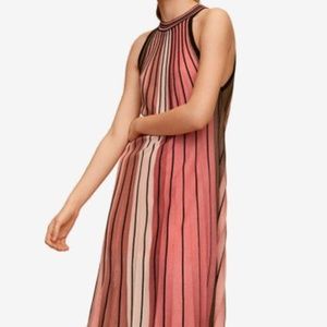 NWT Mango Pink Striped Jersey Dress (Small)